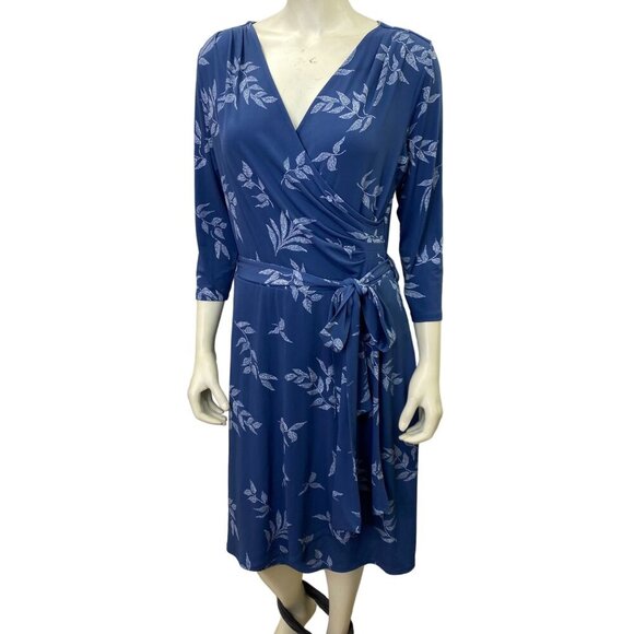 41 HAWTHORN DRESS FAUX WRAP‎ 3/4 SLEEVE DRESS LG - Picture 1 of 8